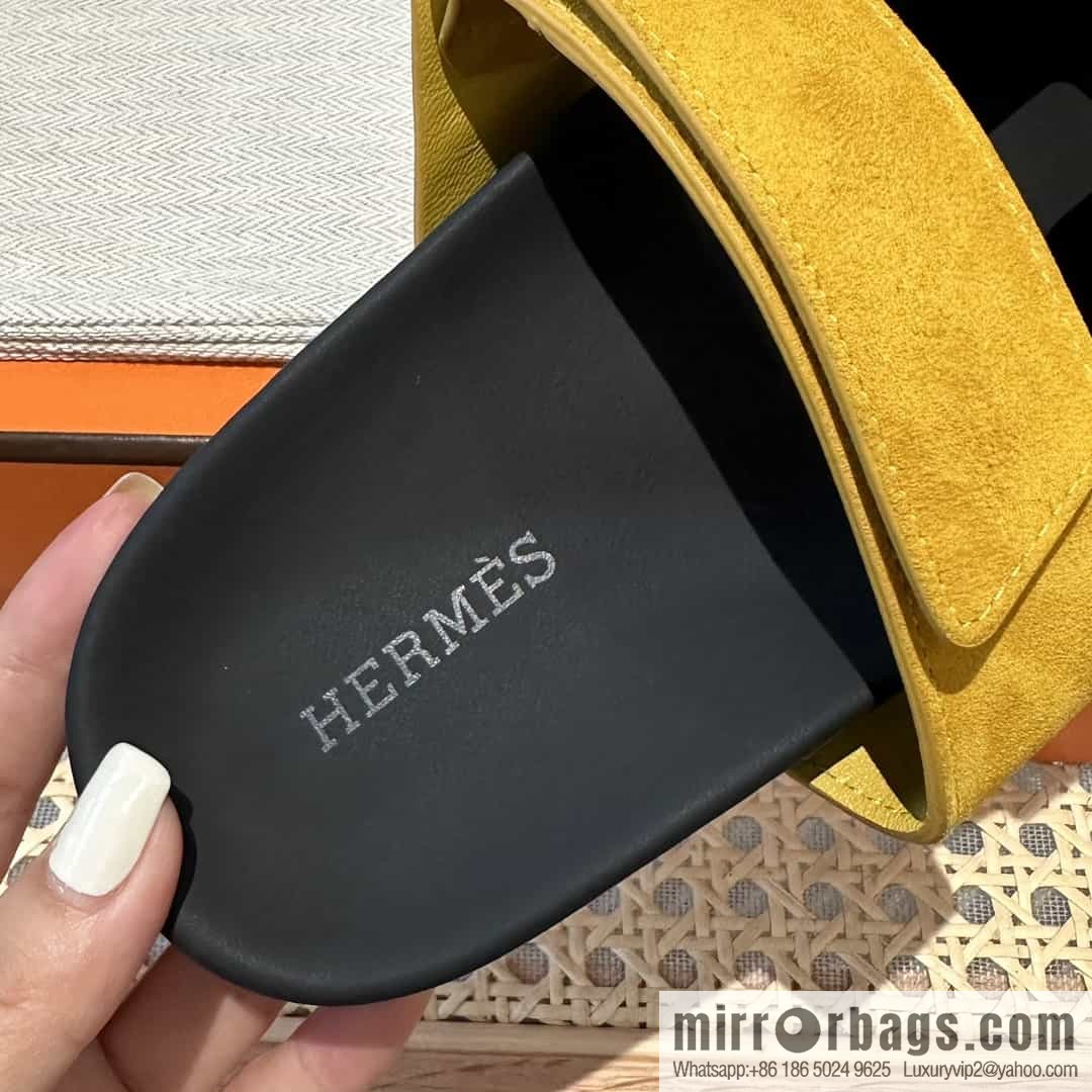 Hermes Hermès imported Italian European original A ➕ leather outsole women's sandals