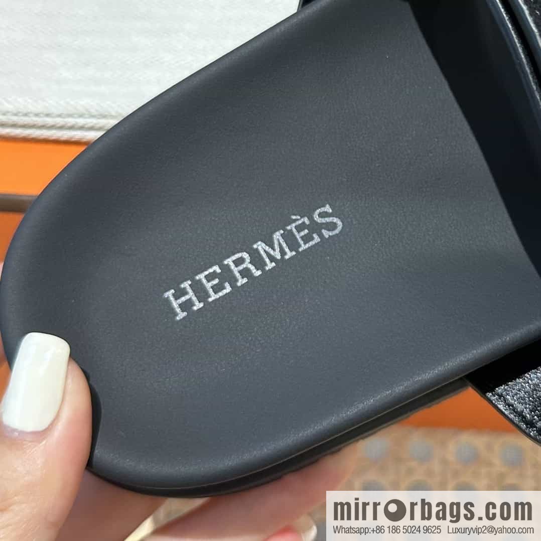 Hermes Hermès imported Italian European original A ➕ leather outsole women's sandals