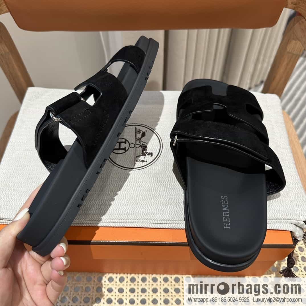 Hermes Hermès imported Italian European original A ➕ leather outsole women's sandals