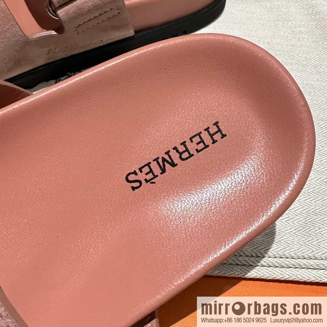 Hermes Hermès imported Italian European original A ➕ leather outsole women's sandals