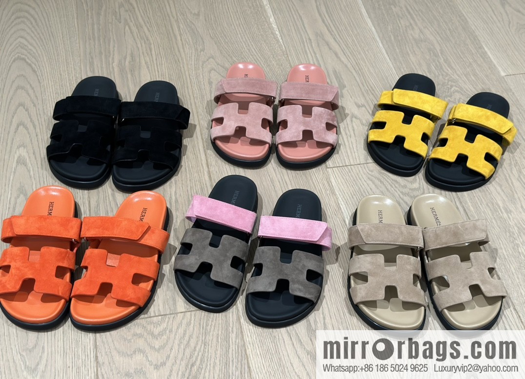 Hermes Hermès imported Italian European original A ➕ leather outsole women's sandals