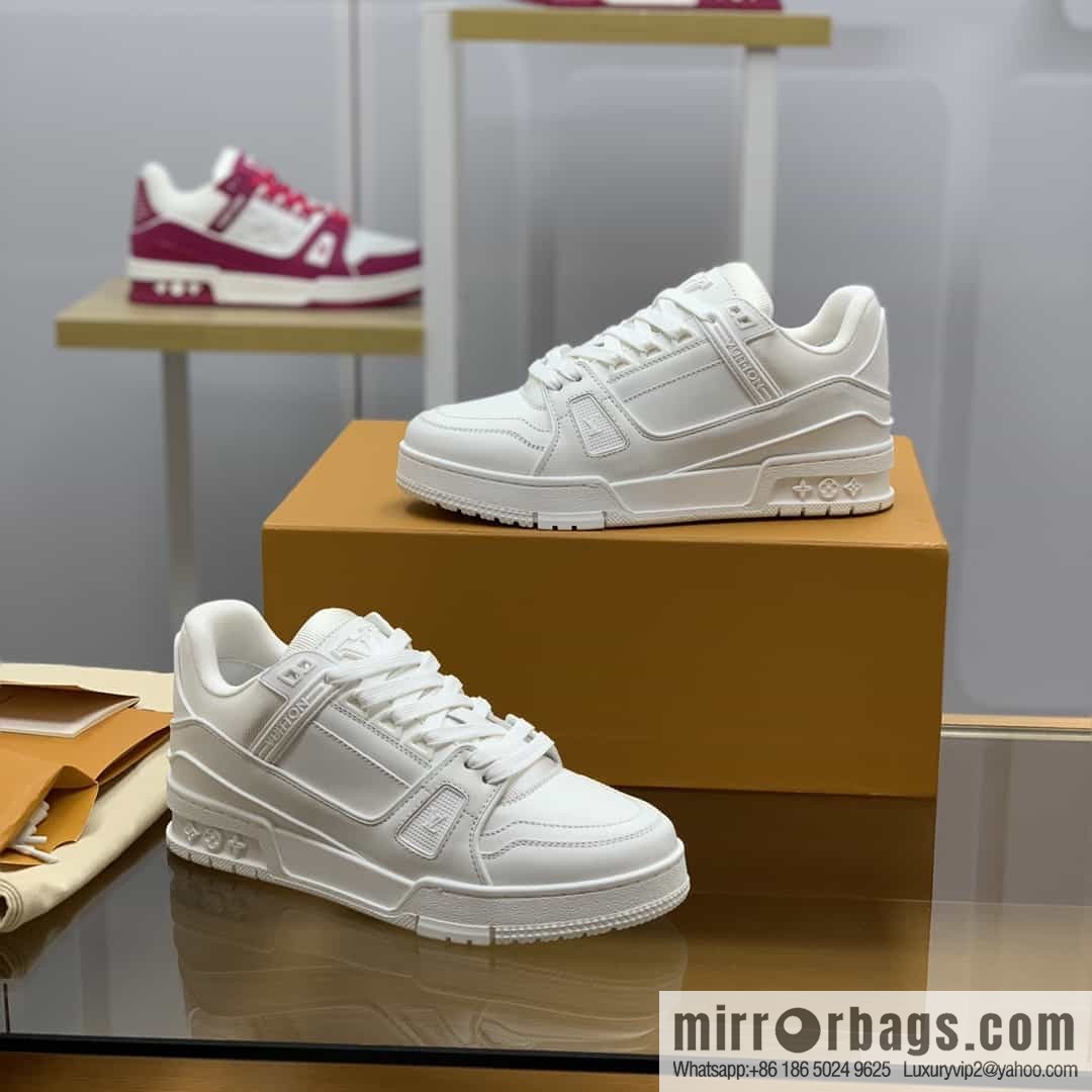 LV/Louis Vuitton His & Hers sports and leisure shoes made of white calfskin