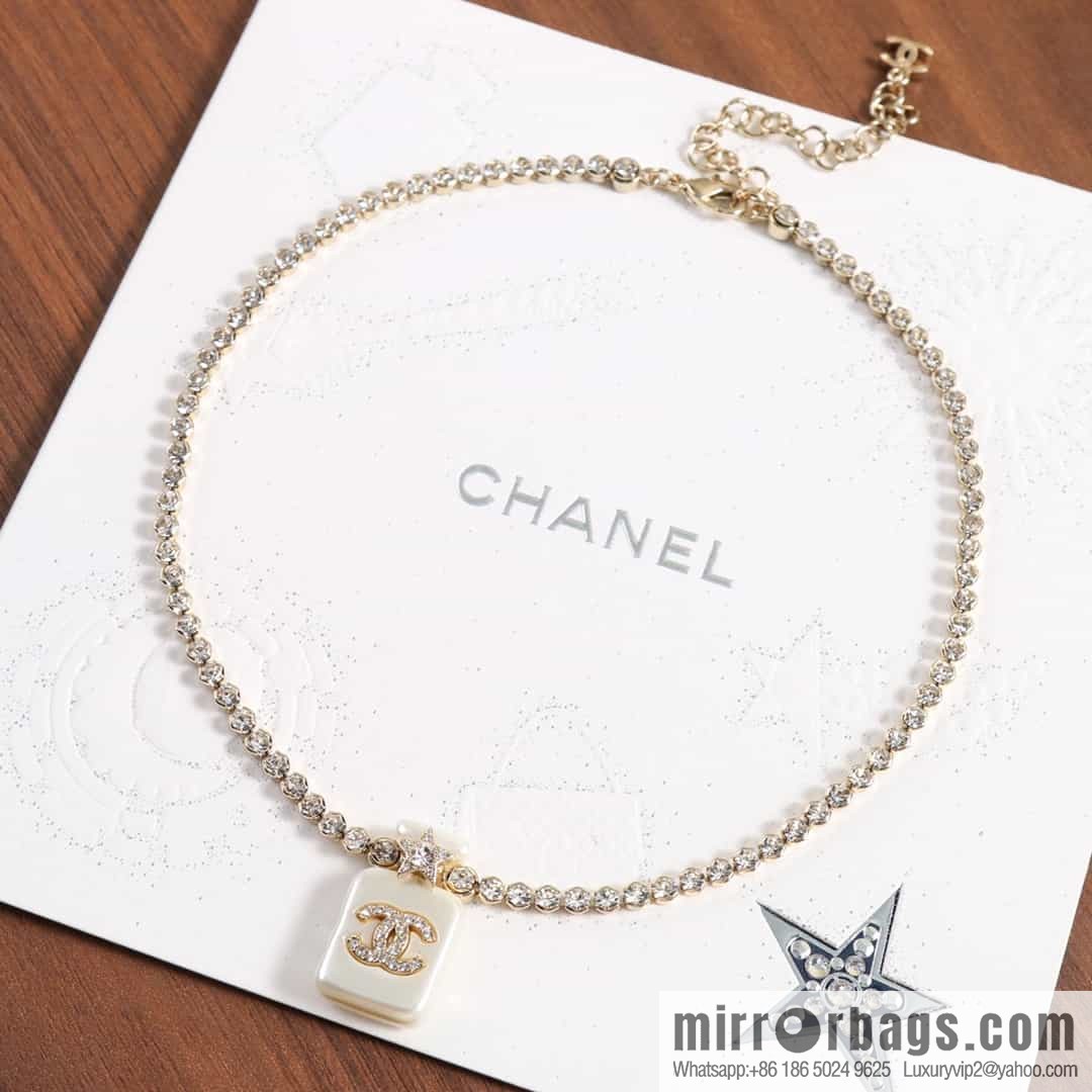 New ☑️ Chanel double c perfume bottle full of diamonds necklace