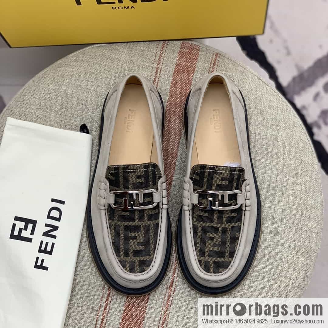 Fendi, men's loafers made of beef leather