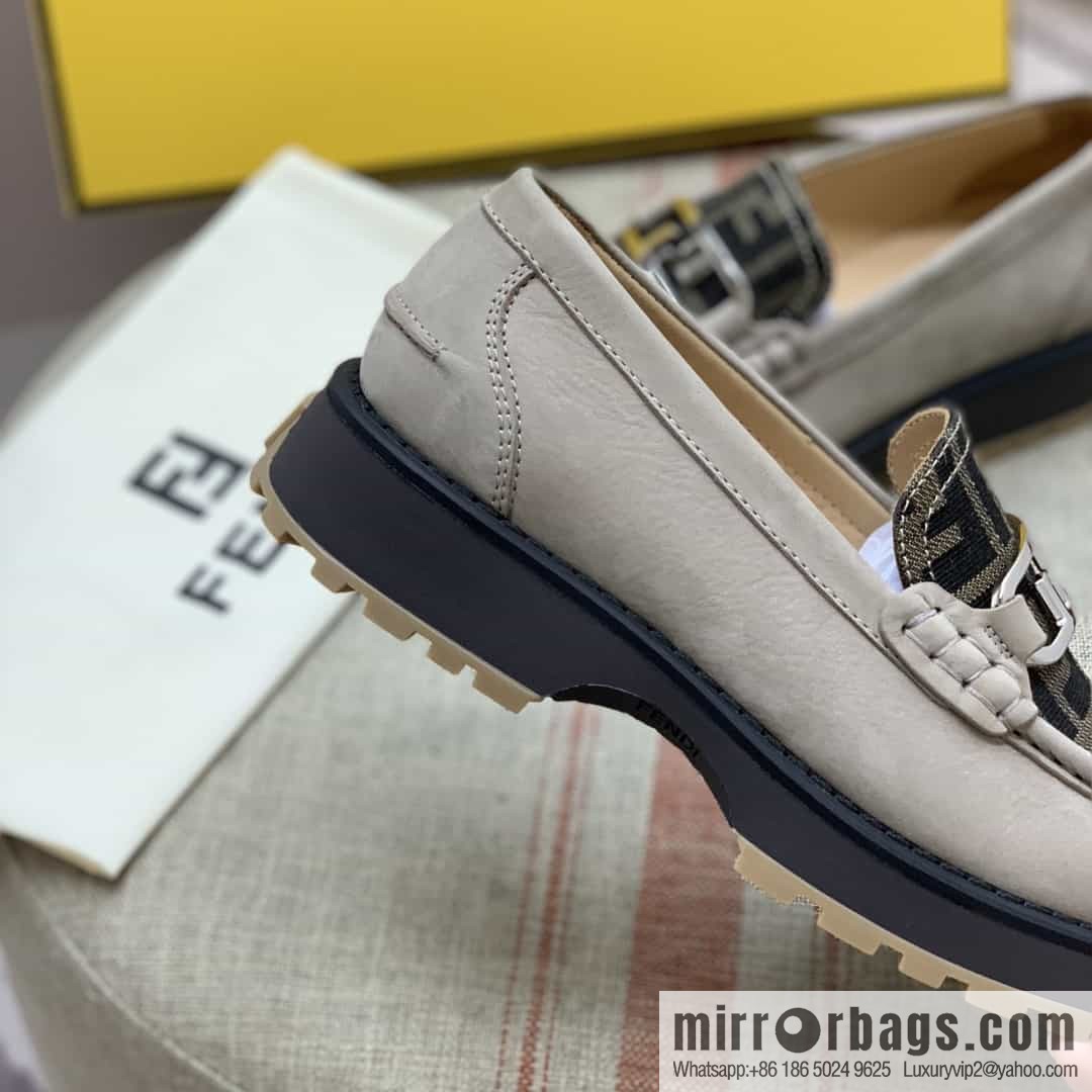 Fendi, men's loafers made of beef leather