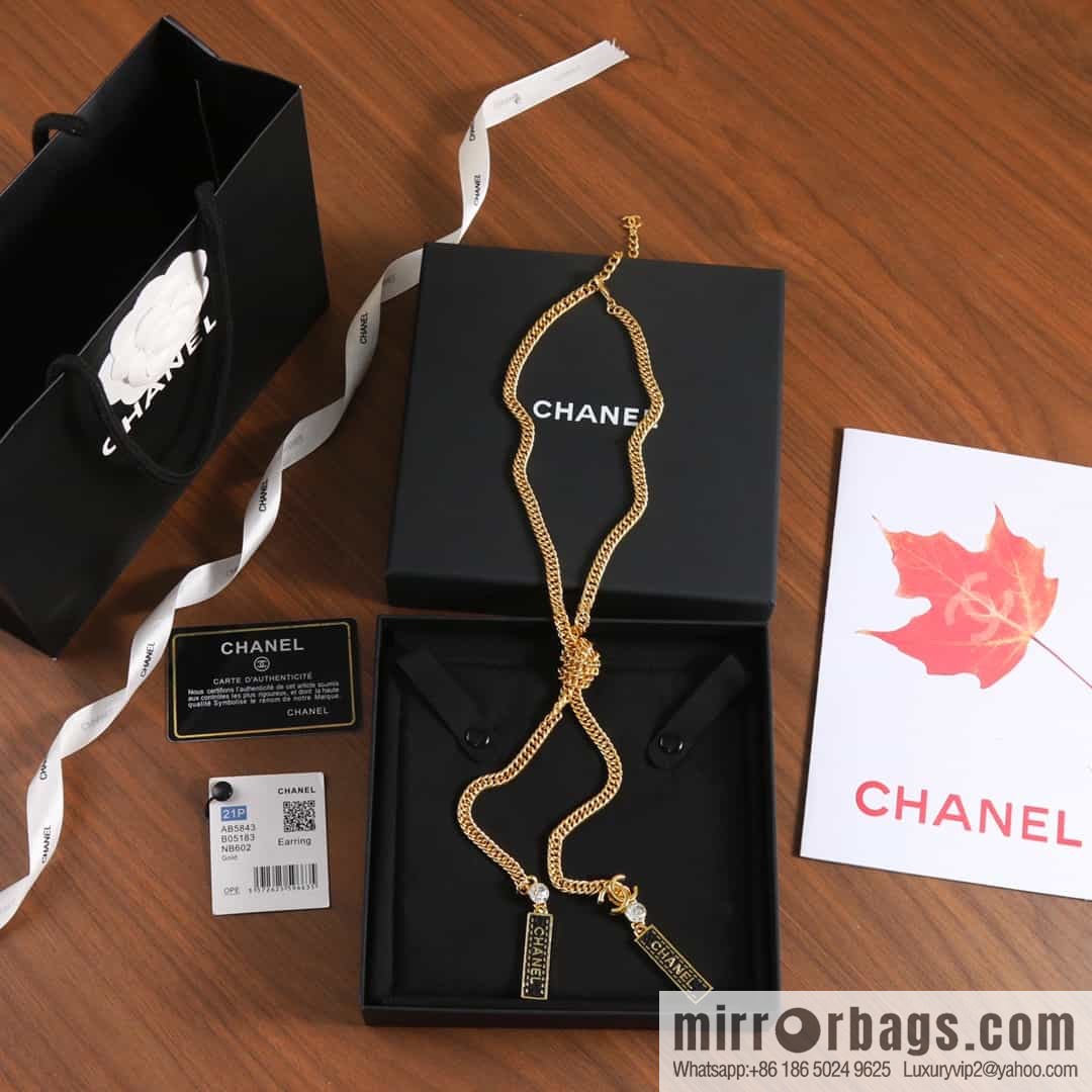 New ☑️ Chanel double c black strip leather necklace sweater chain