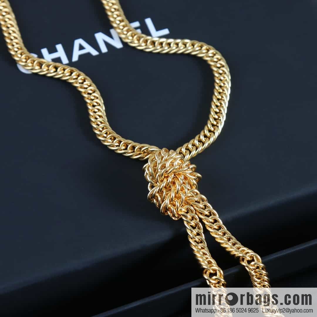 New ☑️ Chanel double c black strip leather necklace sweater chain