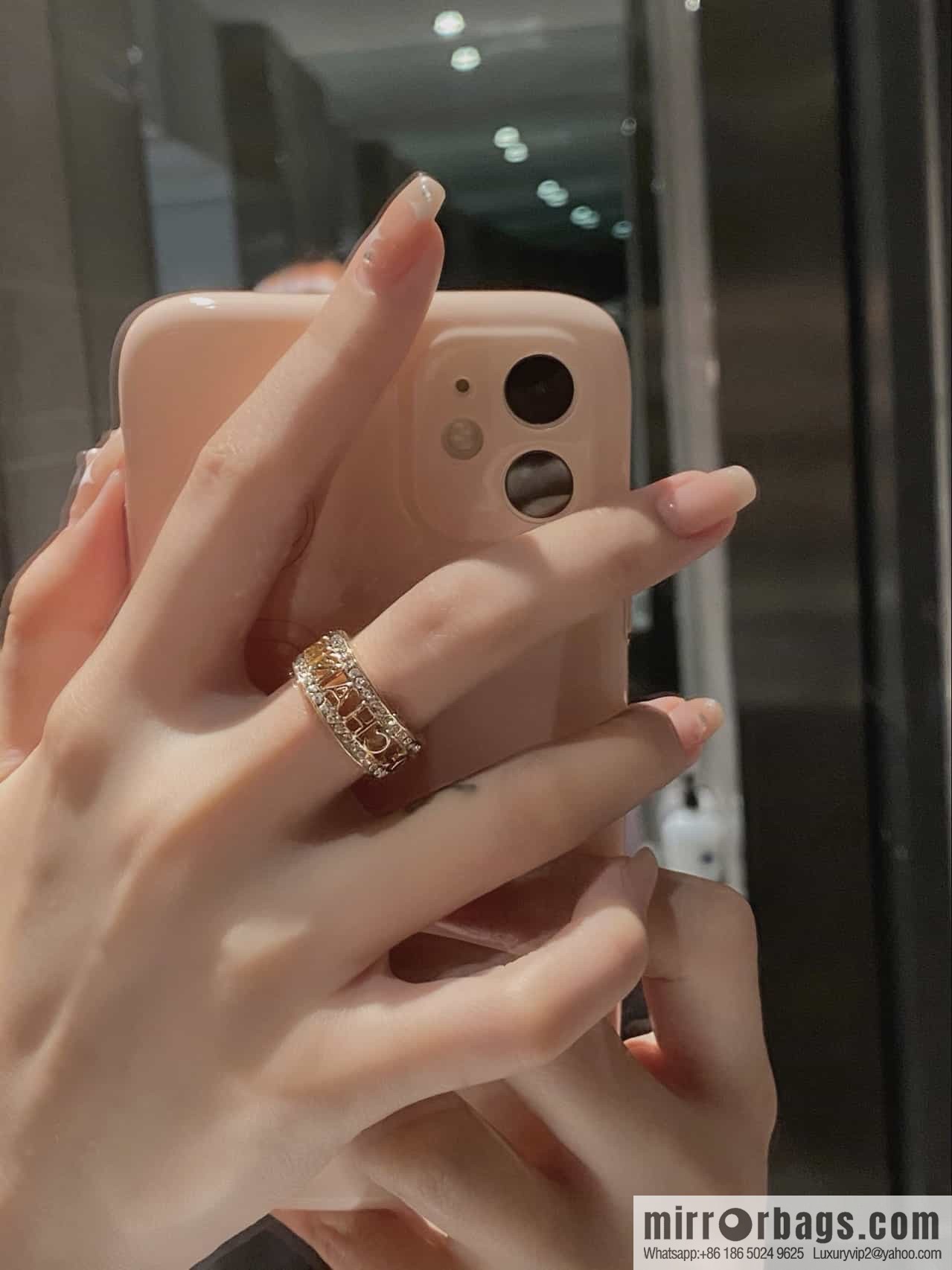 New ☑️ CHANEL Chanel hollowed-out letter full diamond ring