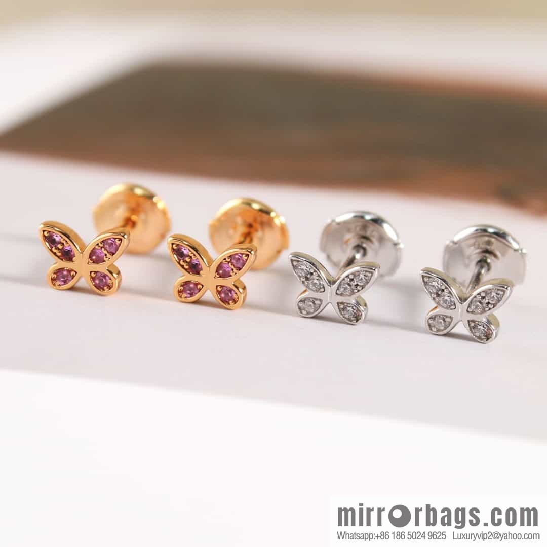 GRAFF Graff Mini Butterfly Diamond Stud Earrings