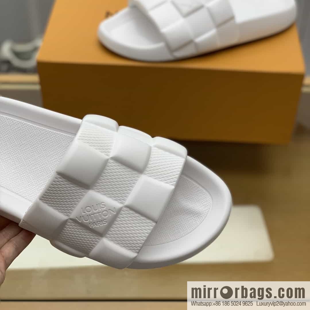 LV/Louis Vuitton features classic monogram printed His & Hers sandals