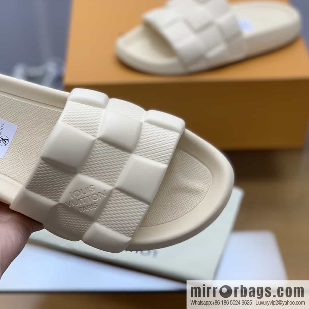 LV/Louis Vuitton features classic monogram printed His & Hers sandals