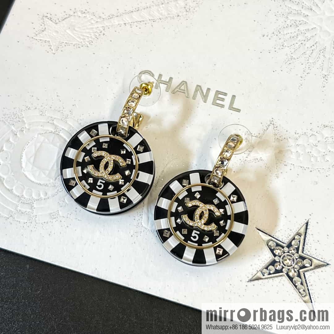 New ☑️ Chanel c2 double c round stud earrings