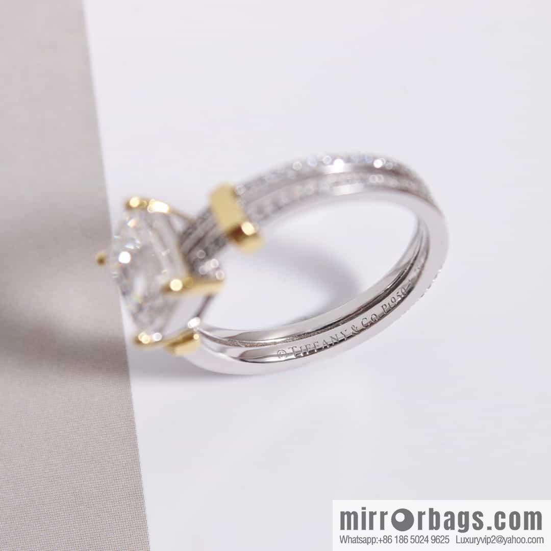 New ☑️ TIFFANY & Co. Tiffany color square white diamond ring