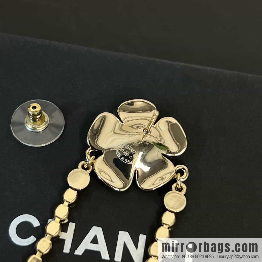New ☑️ CHANEL CHANEL c2 double c flower pot earrings stud earrings