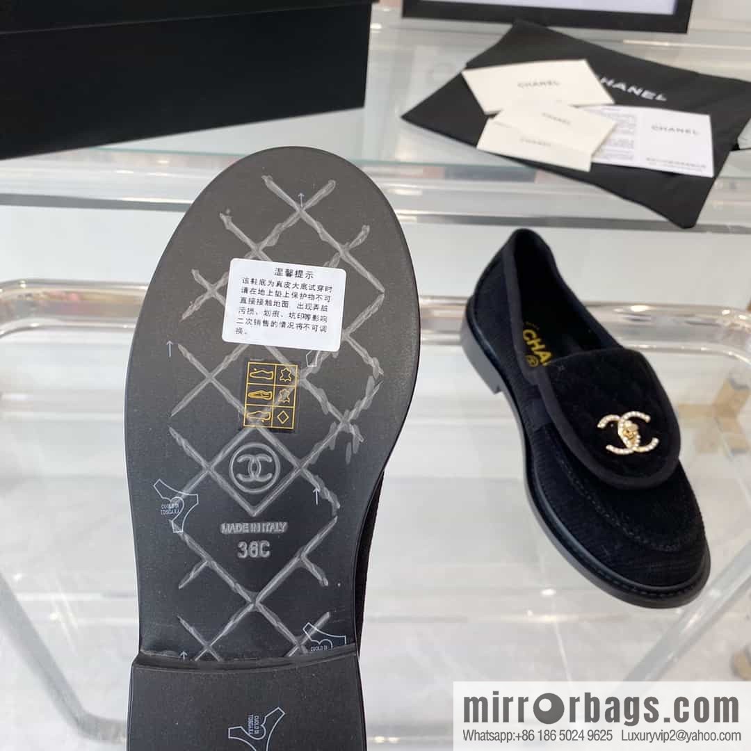 Chanel Chanel imported denim upper sheepskin foot sneakers