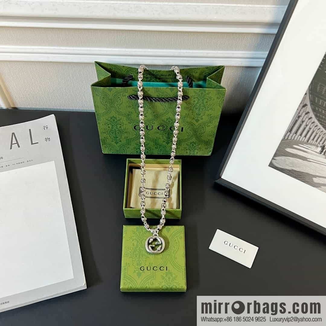 New Gucci gucci snake double G necklace