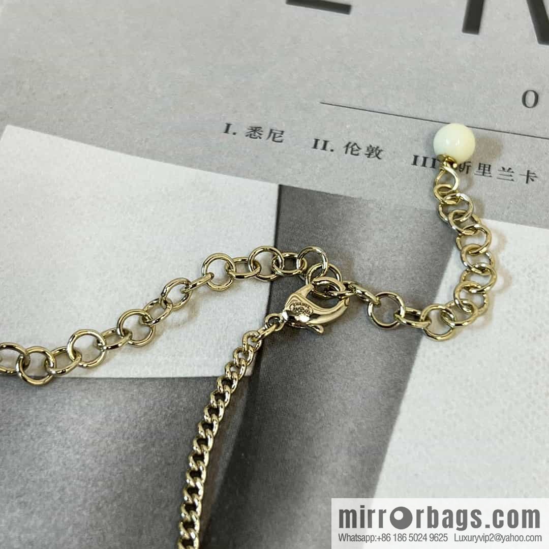 New ☑️ CHANEL Chanel double c rhombus full diamond tassel necklace