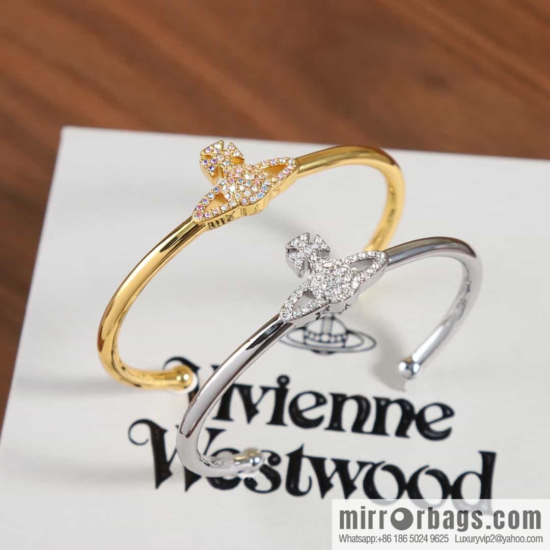 New ☑️ Vivienne Westwood Queen Mother Saturn Open Bracelet Bracelet