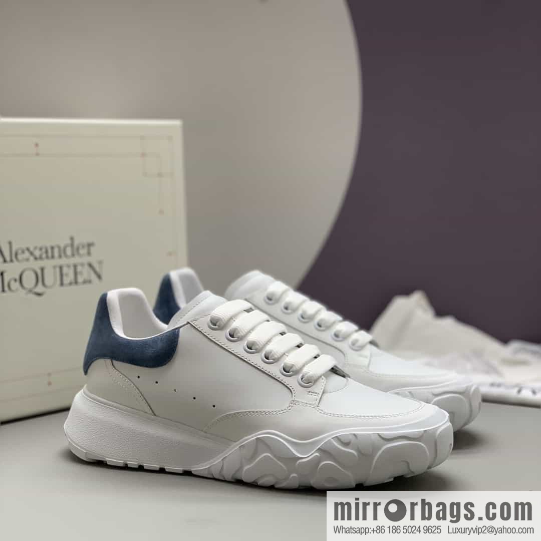 Alexander McQueen with leather heel patchwork His & Hers sneakers