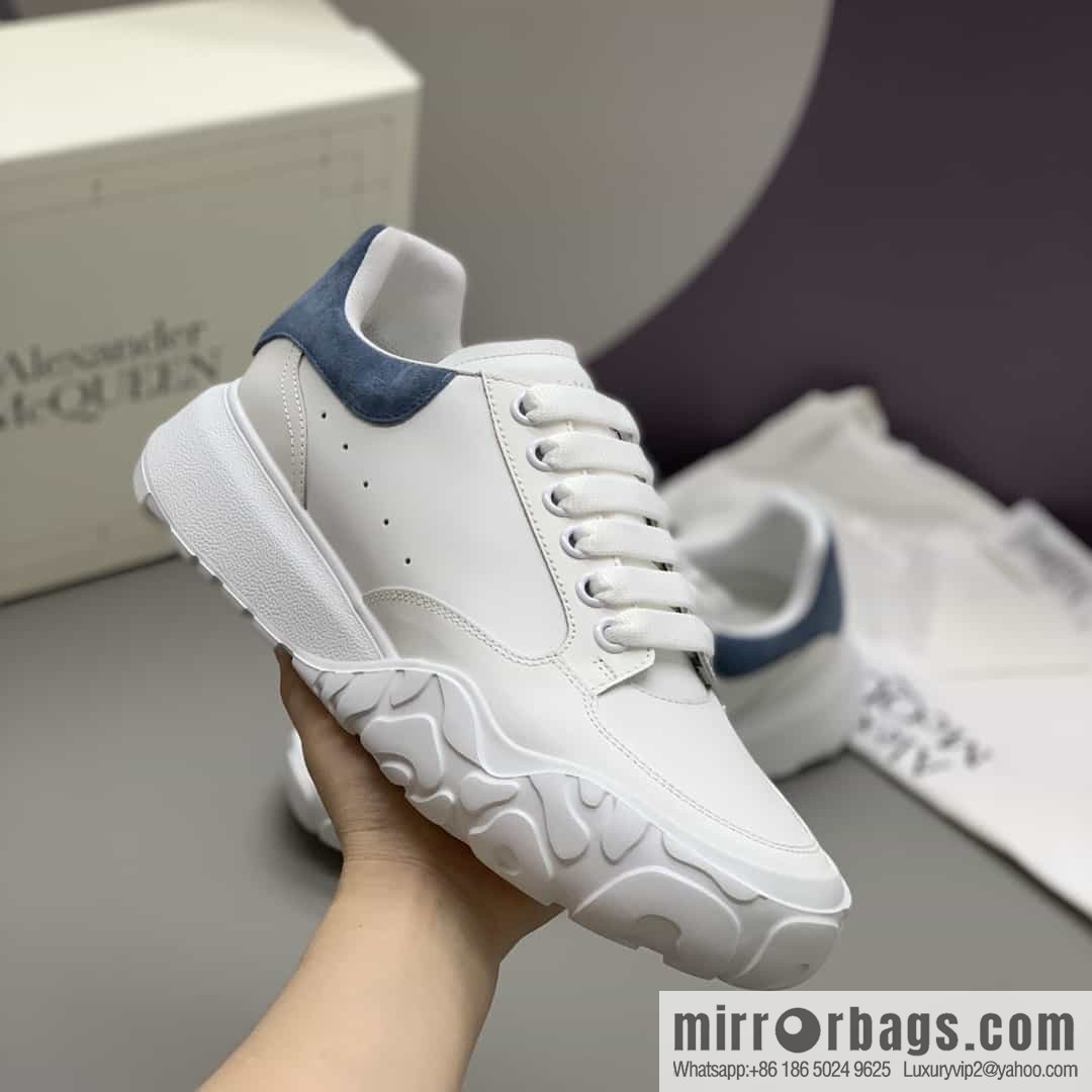 Alexander McQueen with leather heel patchwork His & Hers sneakers