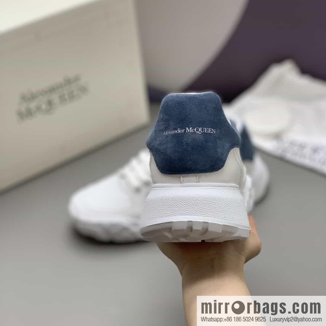 Alexander McQueen with leather heel patchwork His & Hers sneakers