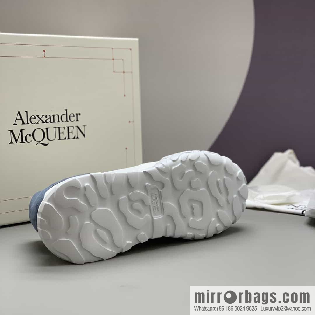 Alexander McQueen with leather heel patchwork His & Hers sneakers