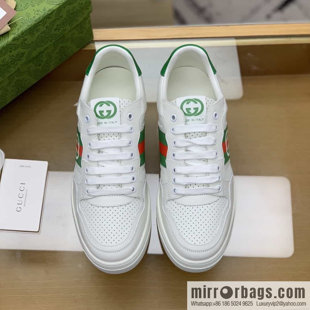 Gucci Gucci uses color matching leather men's casual shoes