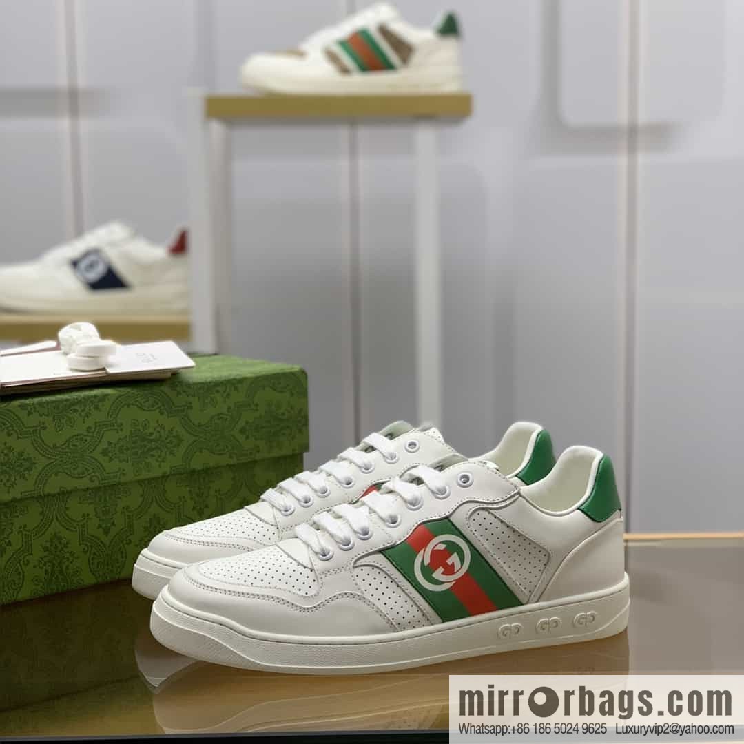 Gucci Gucci uses color matching leather men's casual shoes