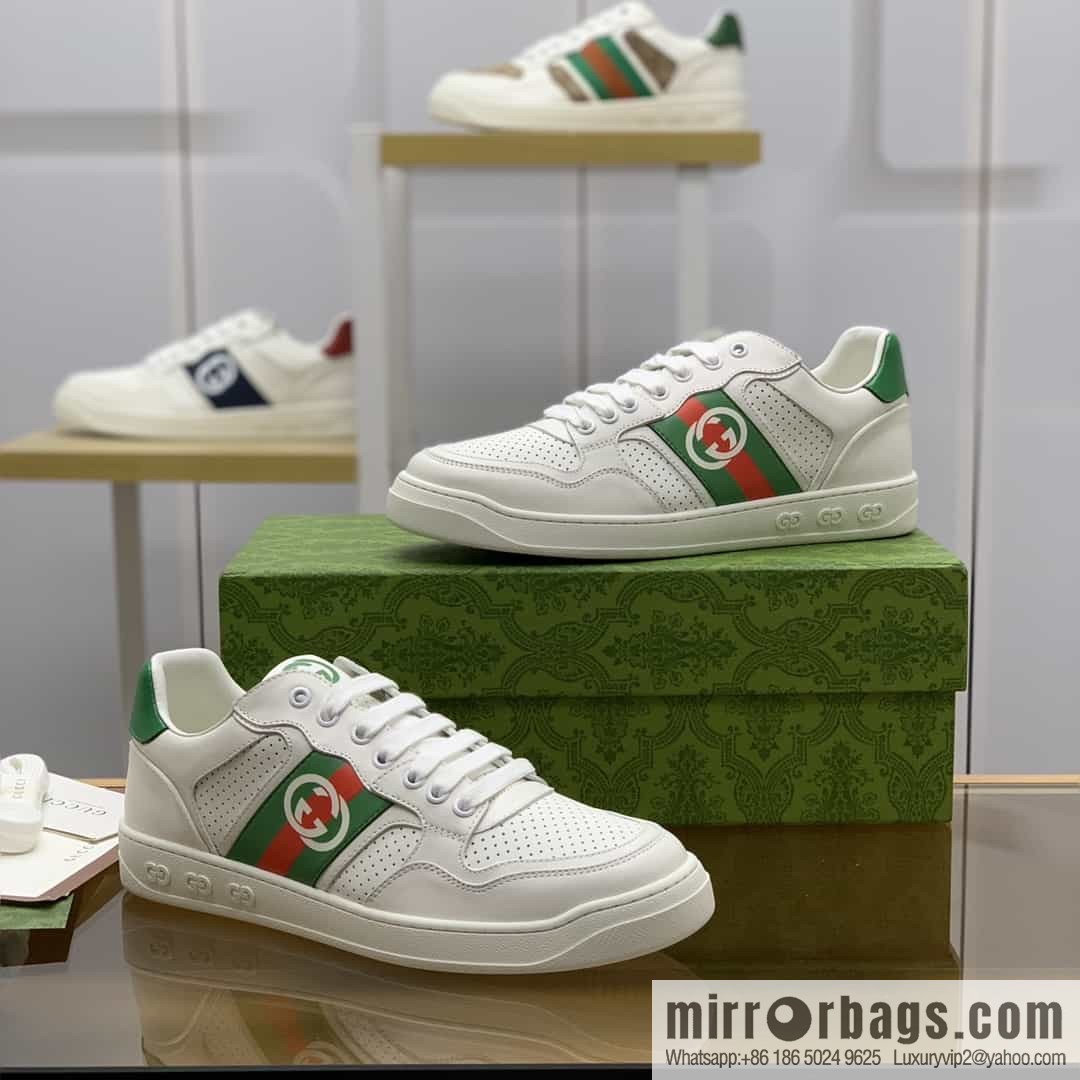 Gucci Gucci uses color matching leather men's casual shoes