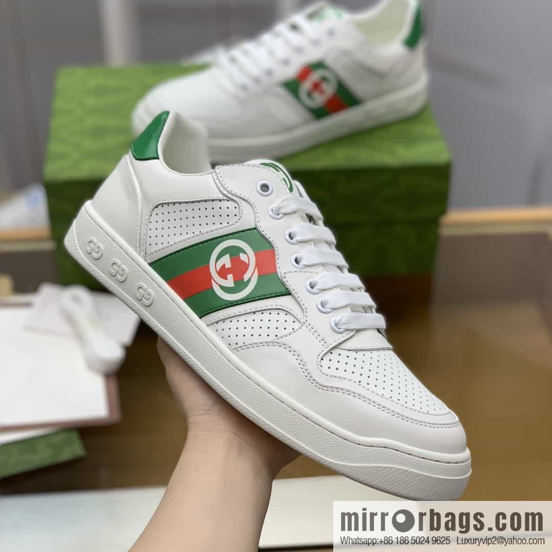 Gucci Gucci uses color matching leather men's casual shoes