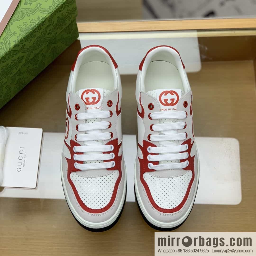 Gucci Gucci uses color matching leather men's casual shoes