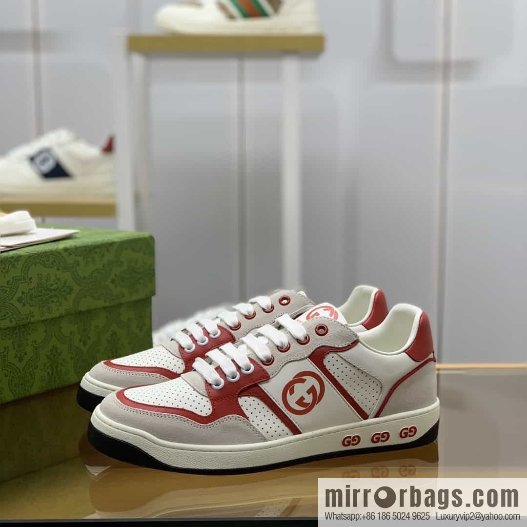 Gucci Gucci uses color matching leather men's casual shoes