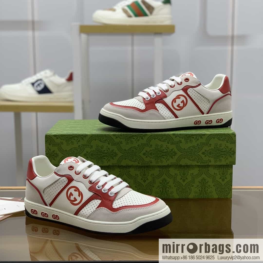 Gucci Gucci uses color matching leather men's casual shoes