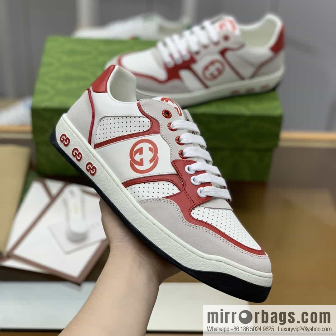 Gucci Gucci uses color matching leather men's casual shoes