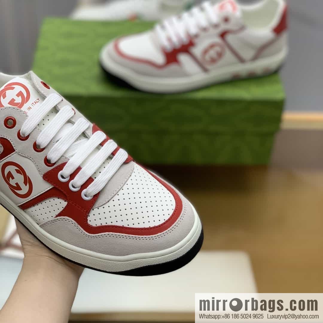 Gucci Gucci uses color matching leather men's casual shoes