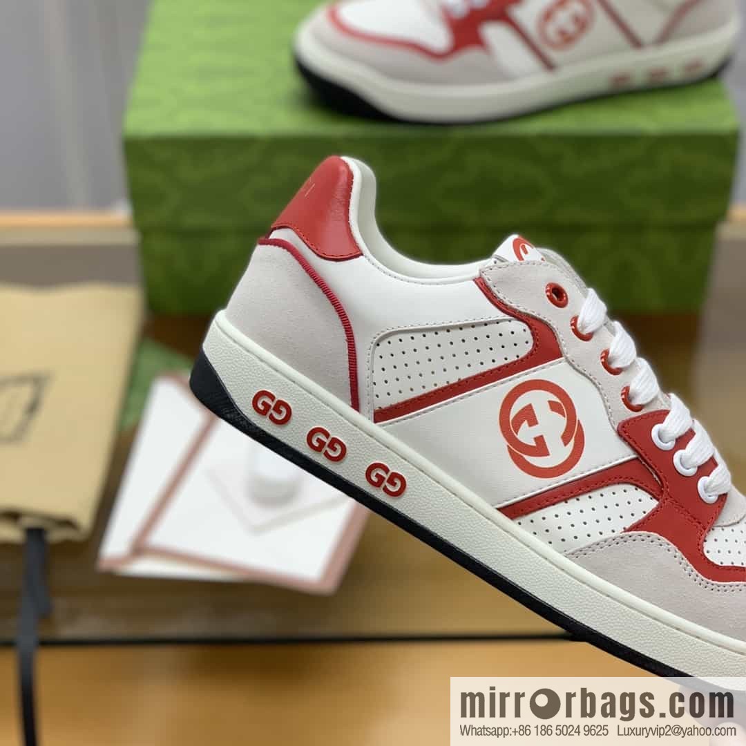 Gucci Gucci uses color matching leather men's casual shoes