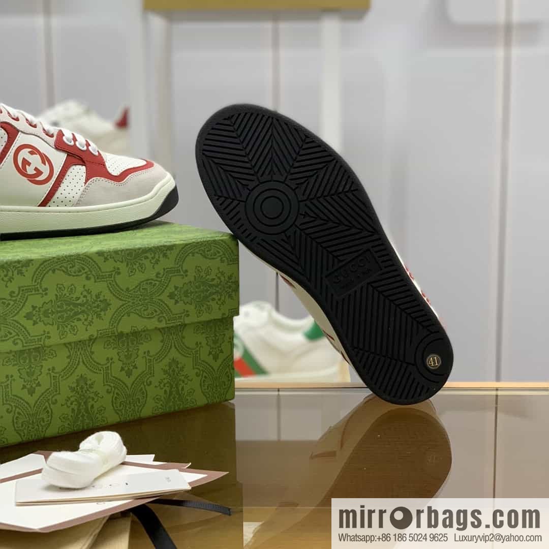 Gucci Gucci uses color matching leather men's casual shoes