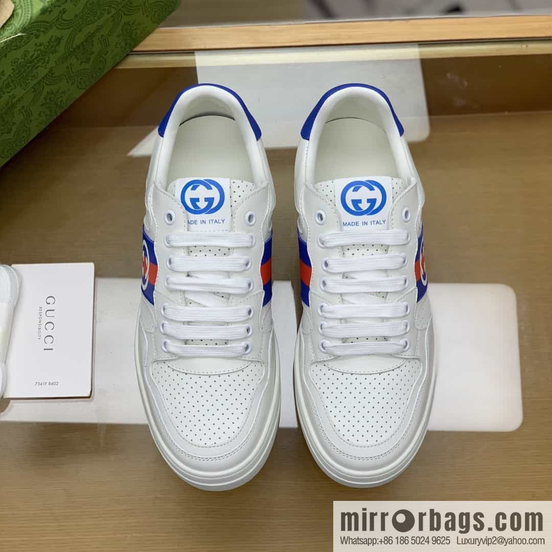 Gucci Gucci uses color matching leather men's casual shoes