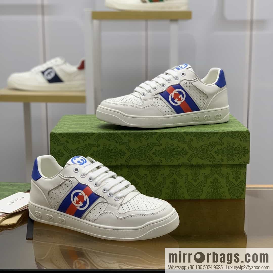 Gucci Gucci uses color matching leather men's casual shoes