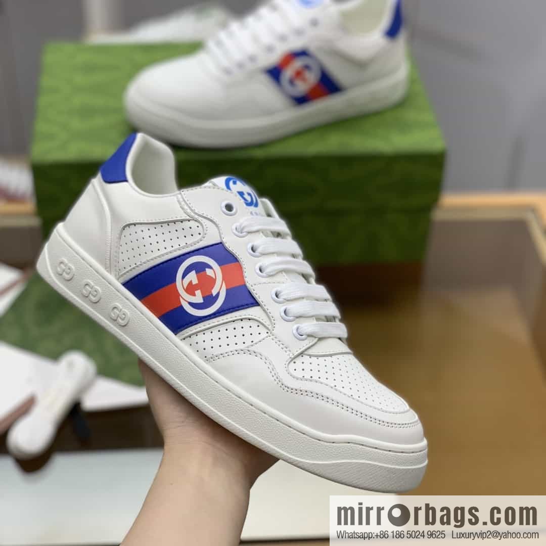 Gucci Gucci uses color matching leather men's casual shoes