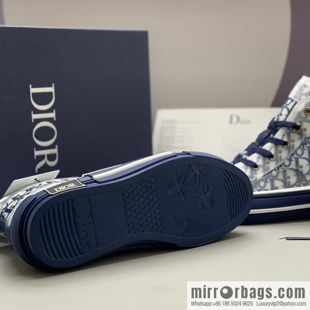 DIOR Dior uses black transparent mesh to carefully make B23 high-top shoes