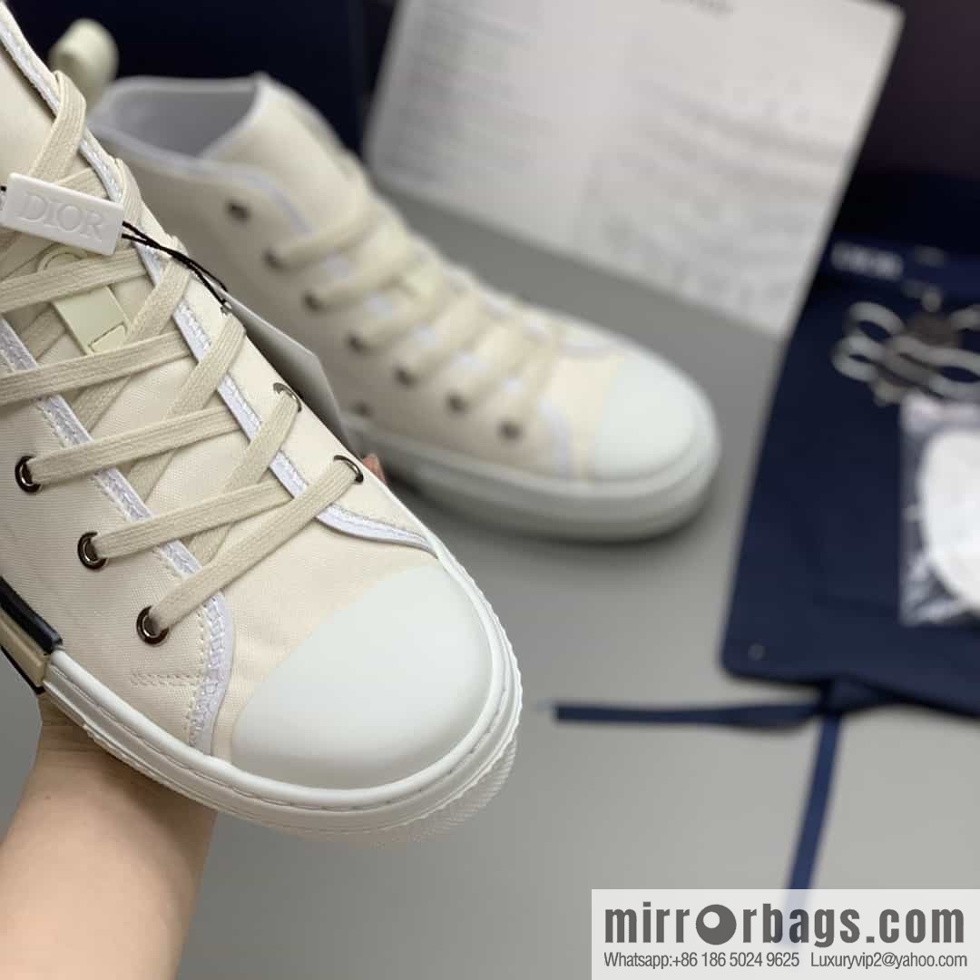 DIOR Dior uses black transparent mesh to carefully make B23 high-top shoes