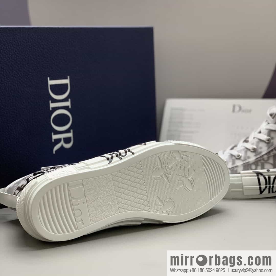 DIOR Dior uses black transparent mesh to carefully make B23 high-top shoes