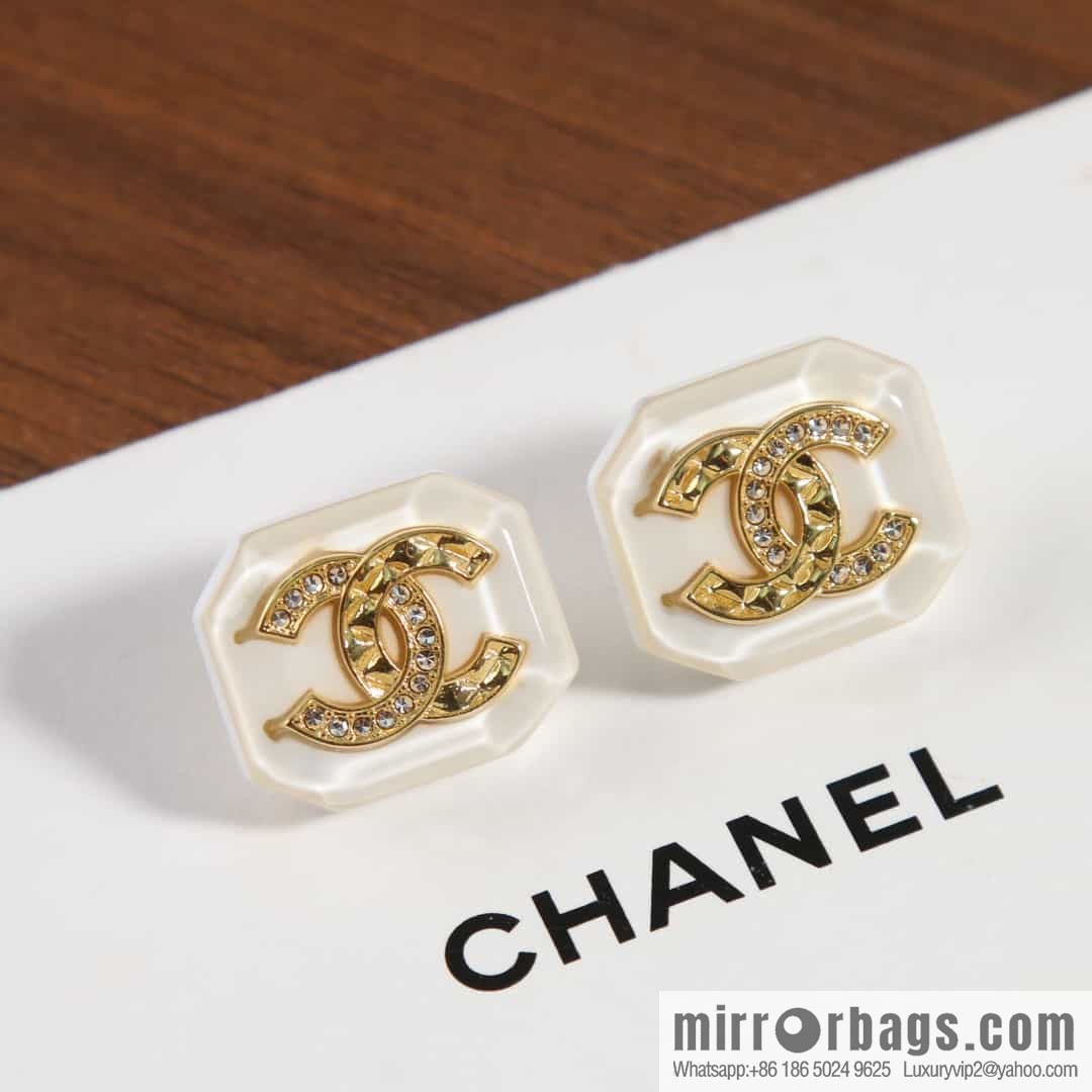 New ☑️ Chanel C1 double c octagonal acrylic stud earrings