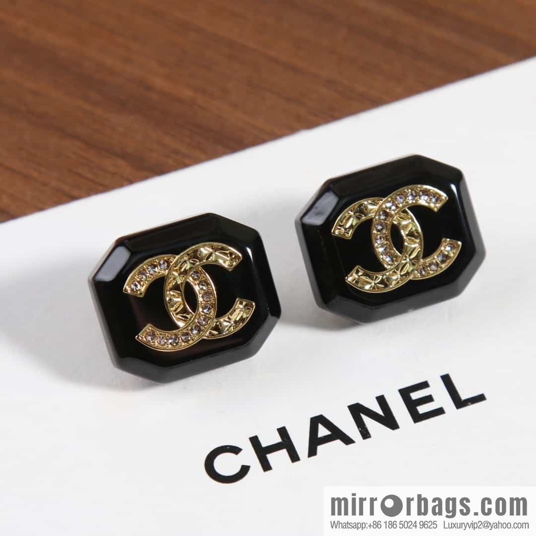 New ☑️ Chanel C1 double c octagonal acrylic stud earrings