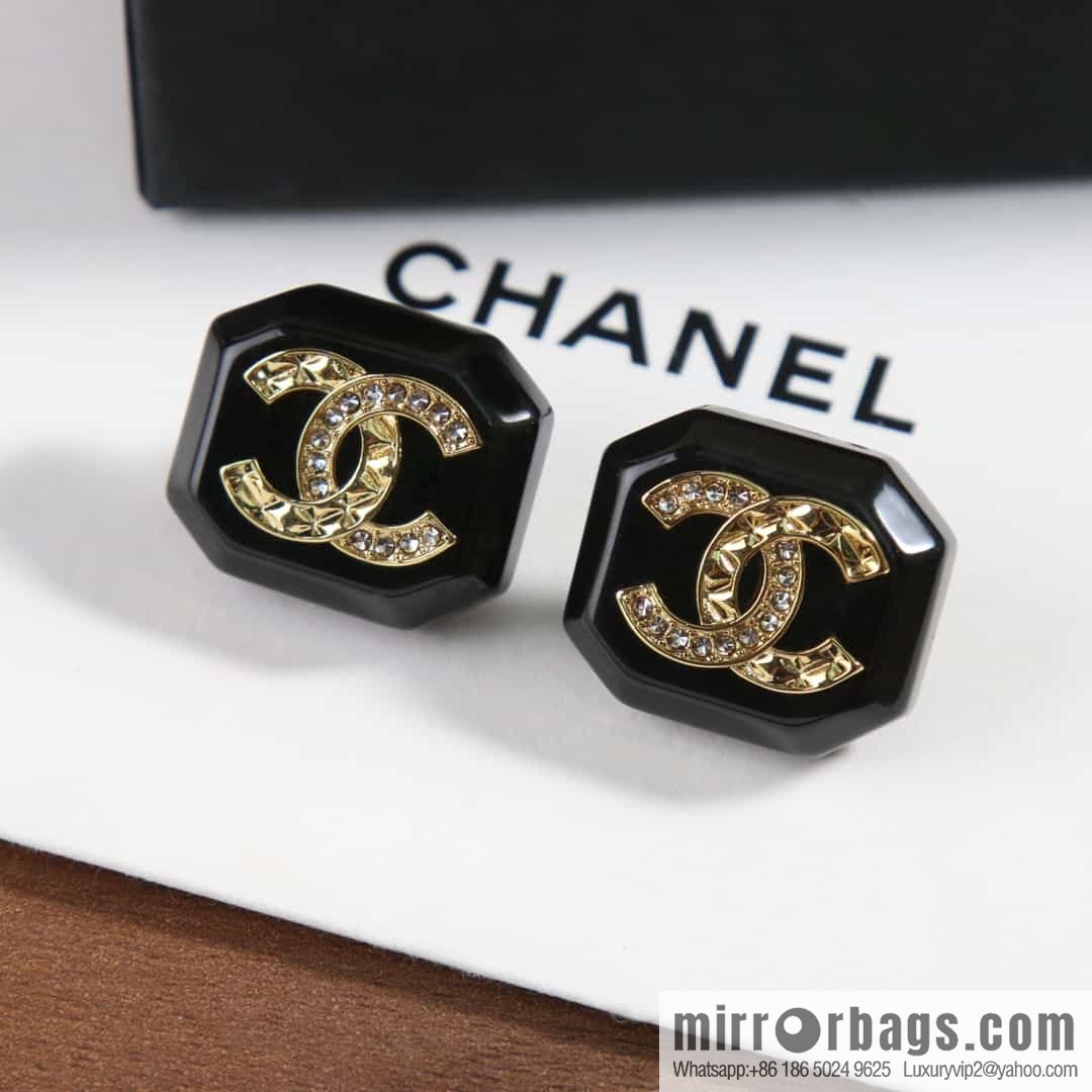 New ☑️ Chanel C1 double c octagonal acrylic stud earrings
