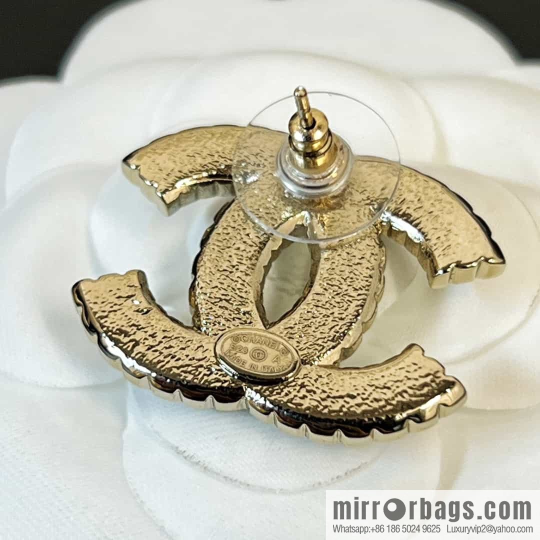 New ☑️ CHANEL Chanel c1 double c oil drop stud earrings