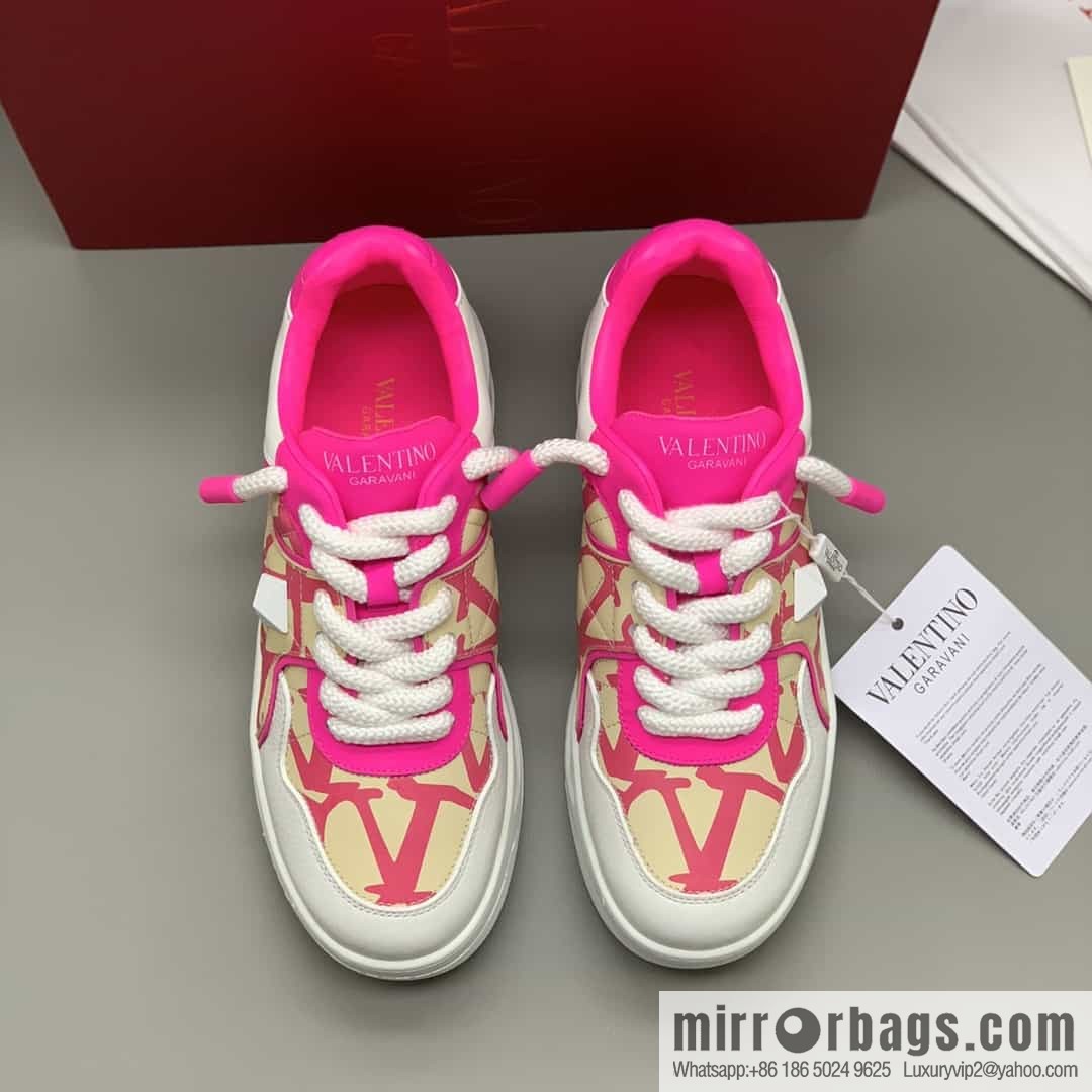 VALENTINO Valentino, women's low-top casual sneakers with sheepskin material