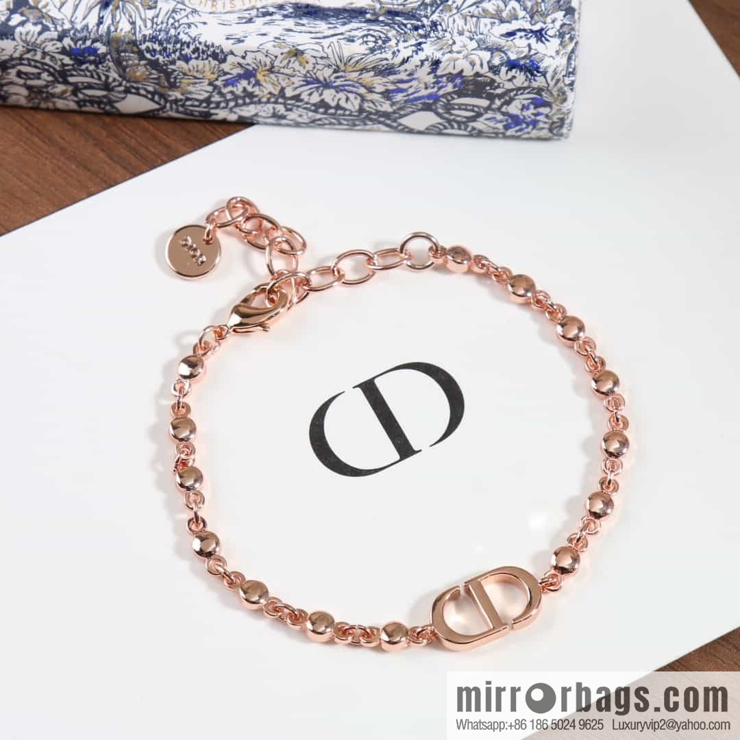 New ☑️ DIOR Dior rose gold CD necklace, bracelet