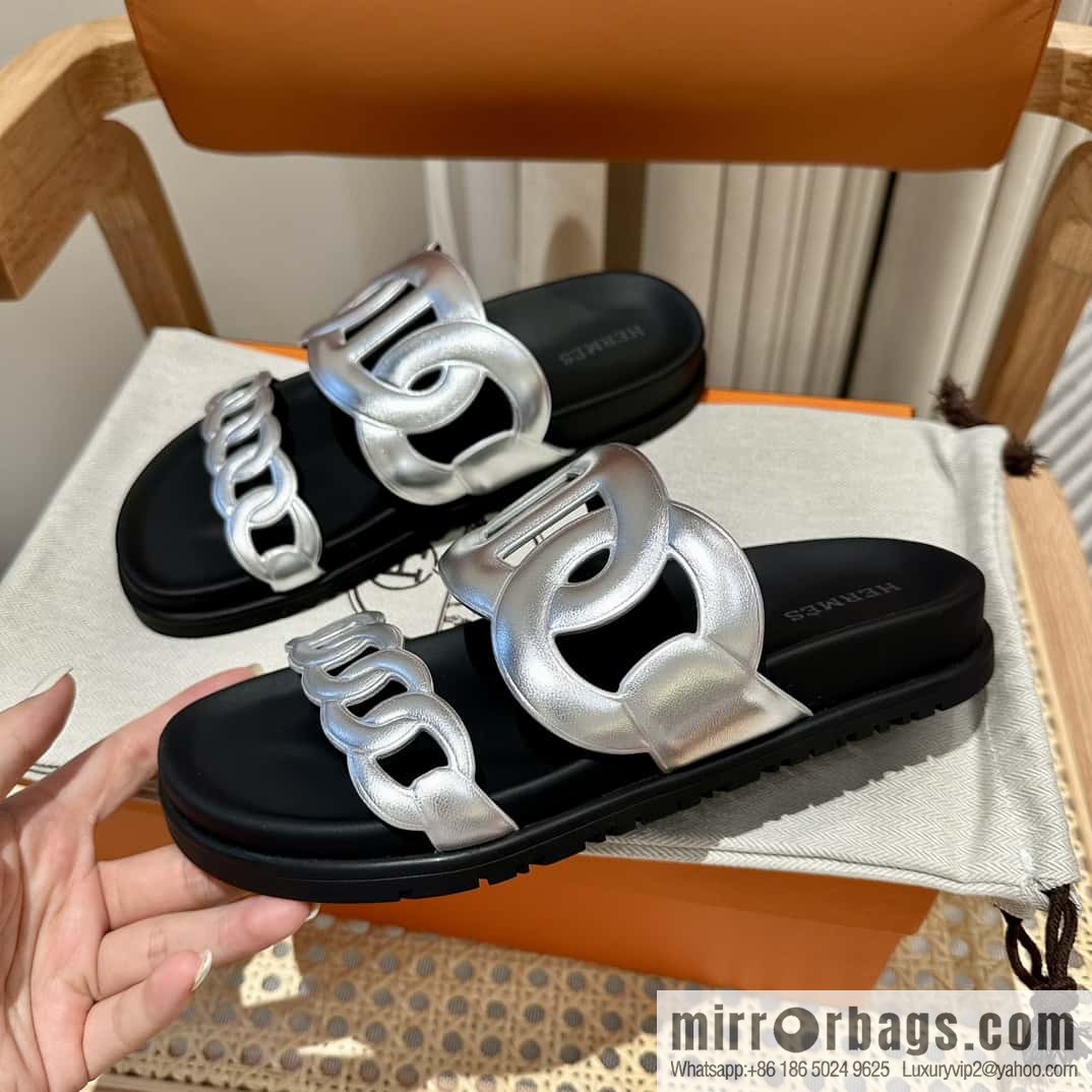 HERMES/Hermès new pig nose second uncle shoes